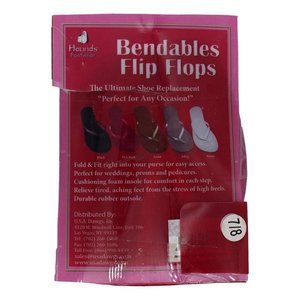 Hounds Footwear Womens Bendables Flip Flop Sandals Red Flat Heel 7/8 New